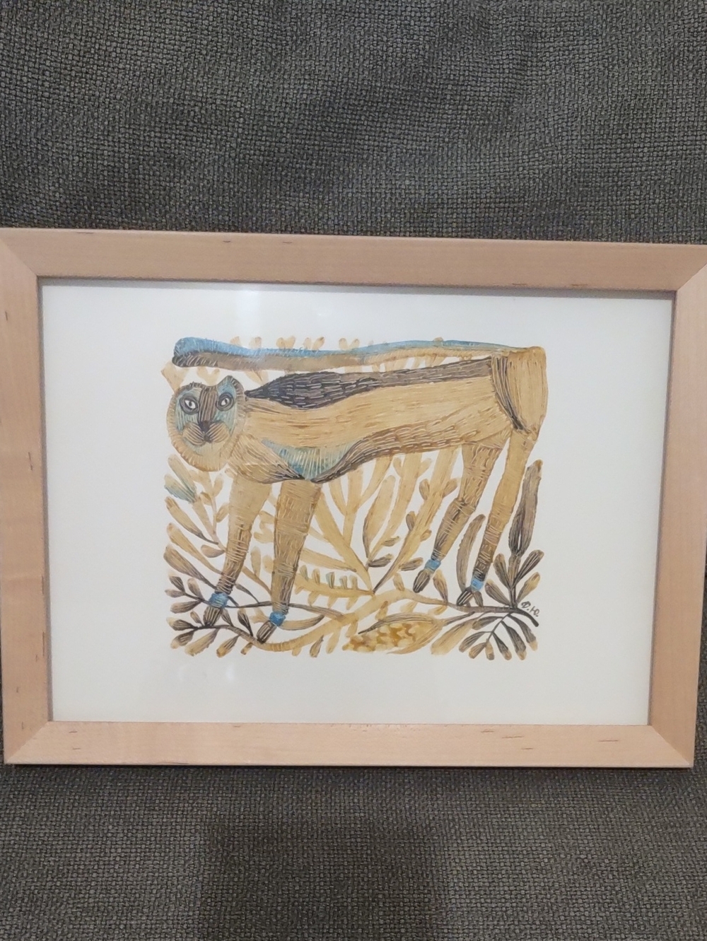 Watercolor "Tiger" 11.81" X 8.26" By Ukrainian Artist, Yuliia Dunaieva